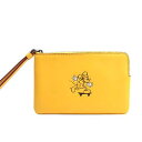 コーチ COACH ポーチ iPhone7ケース スマホケース スマートフォンケース ディズニー ミッキーマウス Disney コラボレーション 限定商品 レディース iPhoneケース 小銭入れ レザー イエロー 黄色【送料無料(ネコポス メール便)】 ブランド 正規直営アウトレット店直輸入