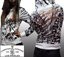 【セール】 クリスチャンオードジェー レディース パーカー ジップ スタッズ ホワイト フーディー Christian Audigier インポート ハリウッド LAセレブ ファッション セレブ カジュアル セレカジ 正規品 エドハーディー Ed Hardy ストリート ロック スタイル ブランド