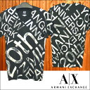 A|X Armani Exchange アルマーニエクスチェンジ メンズ 半袖 Vネック Tシャツ ブラック 20th アメカジ イタカジ セレカジ インポート カジュアル スタイル ファッション 032