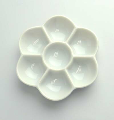 日本画・水彩画に陶器梅皿　15.5cm