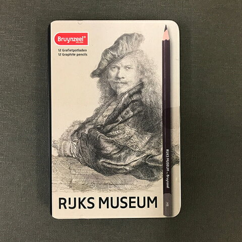 【あす楽対応】アムステルダム国立美術館（RIJKS MUSEUM）コラボレーション 名画シリーズレンブラント「自画像」グラファイト鉛筆12硬度セット