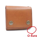 【中古】 ローター 二つ折り 財布 ブラウン 茶色 レザー rt1489020 レディース メンズ