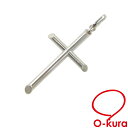 【未使用品】K18WG クロスモチーフ ペンダント