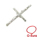 【未使用品】K18WG クロスモチーフ ペンダント