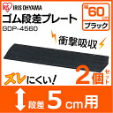 2個セット★ 段差プレート GDP-4560 5cm ゴム段差プレート 段差スロープ スロープ 駐車場 段差プレート ゴム 段差解消 車庫 玄関 庭 段差プレート つまづき防止 転倒防止 バリアフリー ガレージ 乗り上げ 駐輪場 車いす アイリスオーヤマ