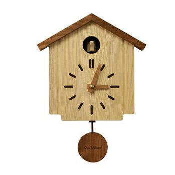 【400円OFFクーポン対象※先着順】【送料無料 12/25正午まで】カッコークロック 森の巣箱【木製】【時計】【鳩時計】 【飛騨高山 オークヴィレッジ・Oak Village】【10P05Dec15】
