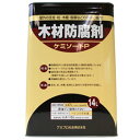 木材防腐剤 ケミソートP 黒褐色 14L
