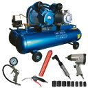 ベルト式エアーコンプレッサー NB-60TW 60L エアー工具5点セット