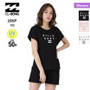 BILLABONG ビラボン レディース 半袖 Tシャツ BA013-865 ビーチ ラッシュガード ティーシャツ 紫外線カット 吸水速乾 UPF50+ ロゴ プール UVカット 海水浴 水着 女性用