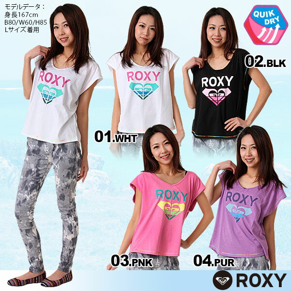 ROXY/ロキシー レディース スポーツ用半袖Tシャツ ティーシャツ フィットネスウェア …...:oc-style:10015982