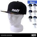 店内全品10倍 NEFF/ネフ メンズ キャップ 帽子 NF0103 ぼうし スナップバック 平つば フラットバイザー サイズ調節可 男性用