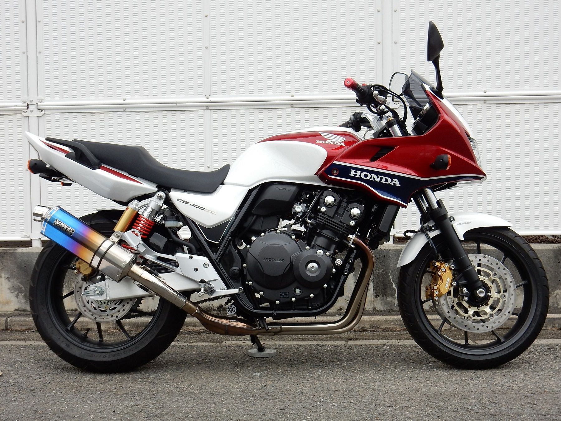 【抽選で最大100％ポイントバック】WR’S ダブルアールズ HONDA ホンダ CB400SF/SB(’08〜’17) スリップオン ST-OVAL 焼キ色タイプ SV1455JM