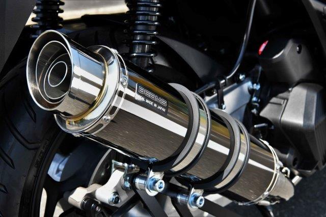 【抽選で最大100％ポイントバック】BEAMS ビームス R-EVO2 SMB サイレンサー 政府認証 車種：HONDA PCX160 2023~ 8BK-KF47 カラー：スーパーメタルブラック G1015-54-005