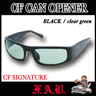 FAB ファブ サングラス CF CAN OPENER(BLACK/clear green) CF シグネチャー カリフォルニア発 ハードコア　サーフブランド