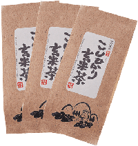 こしひかり玄米茶3本セット（200g×3本）100％国産茶葉を使用！抹茶のまろやかさと、こしひかり玄米の甘みが、お茶の味を上品に引き立てています。お茶の葉【定価より630円オトク】こしひかりの玄米で作った玄米茶