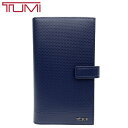 TUMI トラベルウォレット トゥミ 長財布 本革 レザー パスポートケース 旅行 出張 オーガナイザー 男女兼用 エンボス 紺 ネイビー