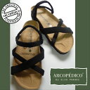 ARCOPEDICO アルコペディコ健康シューズサルーテライン SANTANA サンタナ 色:ブラック〔20〕 〔5061140〕