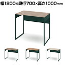 オカムラ ソリスト Soliste ハイタイプ(高さ1000) 平机 フレーム脚(ダークグリーン) メラミン天板(ティンバーウッド) 幅1200×奥行700×高さ1000mm 3K21LE 岡村製作所 オフィスデスク パソコンデスク デスク desk 事務机 テレワーク リモートワーク 在宅勤務 在宅