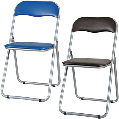 【送料無料】【お買得セット】パイプイス4脚セット／YH-31N【ブルー・ブラウン】折りたたみ椅子 折り畳み椅子 パイプ椅子【P0810】