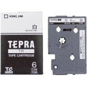 キングジム テプラTRテープ TC6S 白に黒文字 6mm