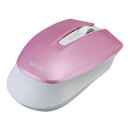 ナカバヤシ Digio2 2.4GHz ワイヤレスマウス BlueLED 分解能 1000/1600dpi 切替式 ピンク MUS-RKT98P