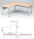 EX-100 エクゼクティブ　【 L型机 1800W 】　（ 幕板付 ・ 配線機能付 ）　　高級・重役役員用 オフィス テーブルです！　　　エグゼクティブ ファニチュア　Executive Furniture