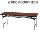井上金庫販売 折り畳みテーブル W1800×D600×H700 ローズ UMT-1860R