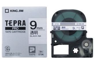 キングジム　テプラPROテープカートリッジ　透明ラベル　ST9K【Aug08P3】