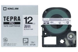 キングジム　テプラPROテープカートリッジ　透明ラベル　ST12K【Aug08P3】今だけポイント3倍!!(〜8月31日)