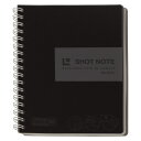 【メール便対応可】キングジム<KING JIM> SHOT NOTE(ショットノート)<透明表紙> ツインリングタイプMサイズ(A6対応) 50シート/6mm横罫 黒 No.9131クロ【RCP】 02P06may13
