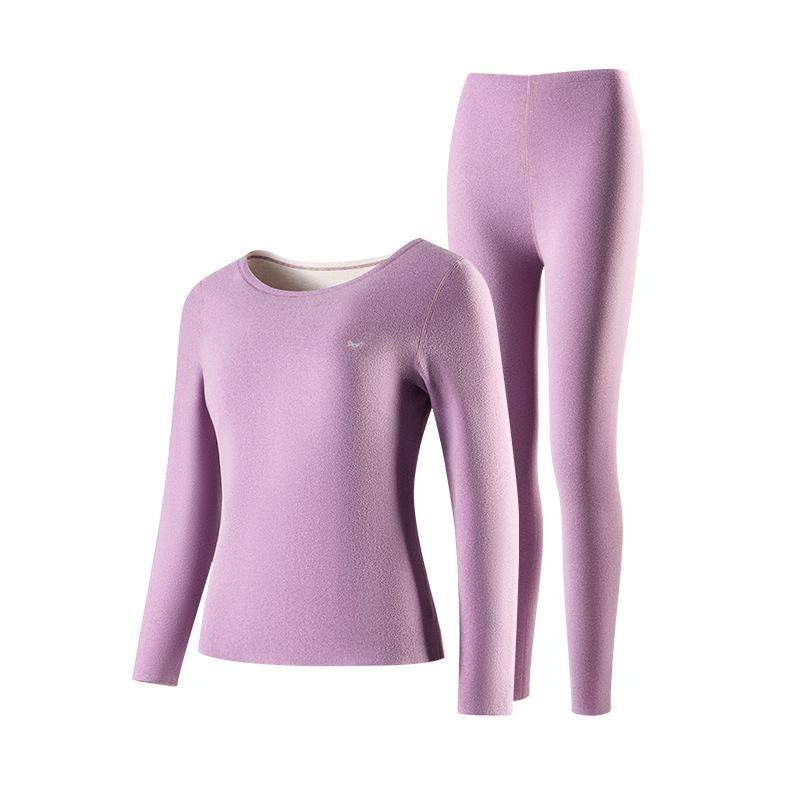 インナーウェア 肌着 上下セット 大人 男女兼用 保温 防寒 抗菌防臭 両面起毛 ポリエステル 長袖 長ズボン クルーネック 厚手 シームレス 秋冬
