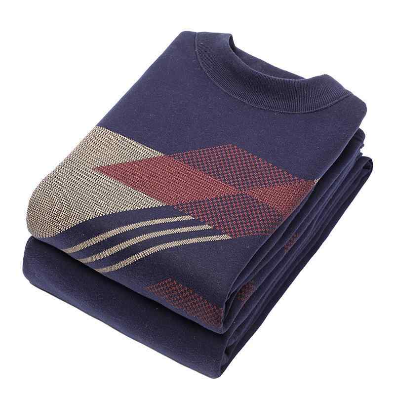 肌着 メンズ 男性用 保温インナー 上下セット 裏起毛 あったか 防寒 タートルネック 秋冬 部屋着 普段使い ポリエステル 深麻グレー 紺 L XL XXL 3L 4L