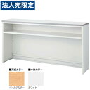 生興 NSカウンター Tタイプ (インフォメーションカウンター) W1200×D454×H950 NSH-12TPW (天板ペールアルダー/本体ホワイト)『代引不可』『送料無料(一部地域除く)』