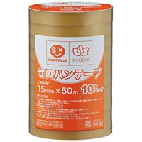 セロハンテープ15mm×50m10巻 B641J【ジョインテックス】...:officeyu:10025028