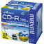CD-R 700MB 2ー48倍速1枚×20(5ミリ) IJP対応日立マクセルEMC-CDR700SWP-S1P20S