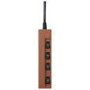 OAタップ4個口 2m茶 T-C02-2420BR【エレコム】