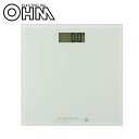 (同梱不可)OHM デジタル体重計 HBK-T100-W