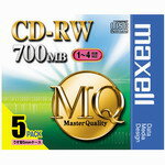 【日立マクセル】CD−RW ＜700MB＞ CDRW80MQ.S1P5S 5枚