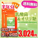 お徳用乳酸菌&オリゴ糖(2個セット・約6ヶ月分)◆半年分対象商品◆ 送料無料 乳酸菌 オリゴ糖配合サプリメント EC-12 オーガランド 乳酸菌 ec-12 ダイエット サプリ オリゴ糖【M】