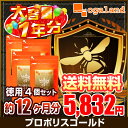お徳用プロポリスゴールド(4個セット・約1年分)◆1年分◆ 送料無料 オーガランド 2015 福袋も サプリ サプリメント この時期気になる健康トラブルに!マスクといっしょに♪ 大容量 福袋