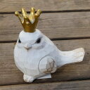 小鳥 オブジェ 置物 鳥 バード 木製 白 動物 ウッド