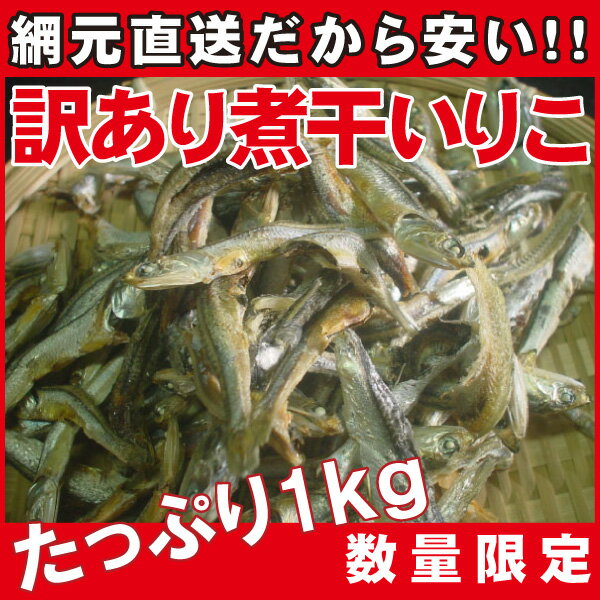 【名産地の「超わけありイリコ」】たっぷり1kg【訳あり】【いわし】【乾物】【普通便】