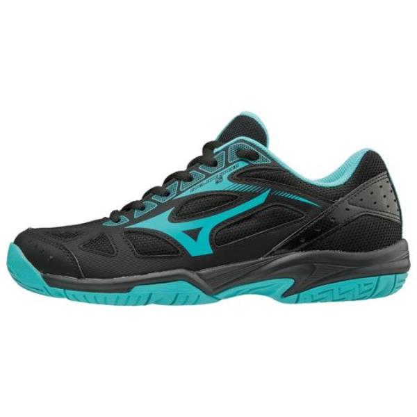 ミズノ MIZUNO サイクロンスピード2（レディース）NEW バレーボールシューズ V1GC1980-25 (ブラック×ターコイズ×シルバー)の画像