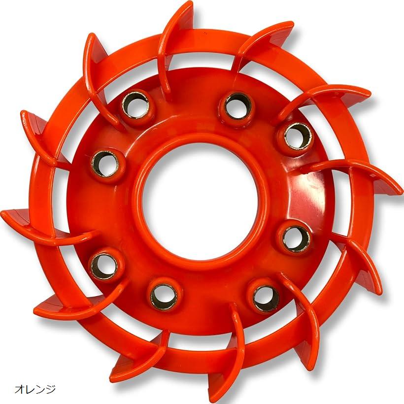 互換品汎用 クーリング ファン 120 mm x 30 Dio ライブディオ スーパーディオ SR ST ZX バハ ほか(オレンジ)