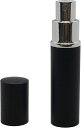 メンズアトマイザー ガラス製 詰替 ポータブル 香水 携帯用 詰め替え容器 プッシュ式 10ml ブラックE701(ブラック)