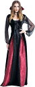 ハロウィン コスプレ レディース ヴァンパイア ドレス 女王 衣装 吸血鬼 悪魔(ブラック, Lサイズ)