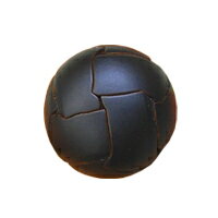 ボタン　牛革バスケットボタン（No.100カワボタン）　48.こげ茶　25mm　6a 　　　