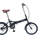 セール☆16インチ折畳自転車 M-101-BK ブラックMy...