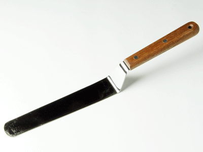 ベントパレット　木柄#9　（刃渡り18cm）ステンレス　パレットナイフ