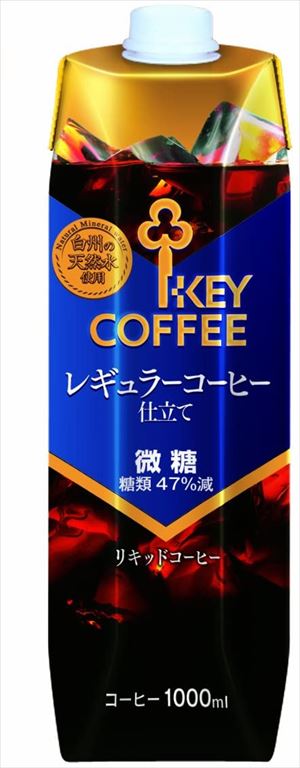 送料無料 <strong>キーコーヒー</strong> <strong>リキッドコーヒー</strong> 天然水 <strong>微糖</strong> テトラプリズマ 1L×12本